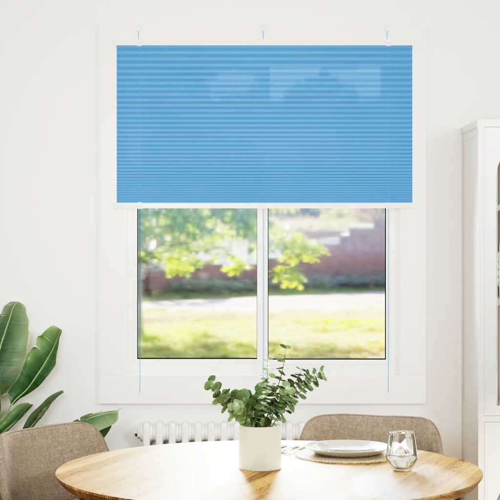 Plisirana zavjesa Plava 105x100 cm Širina tkanine 104,4 cm Poliester