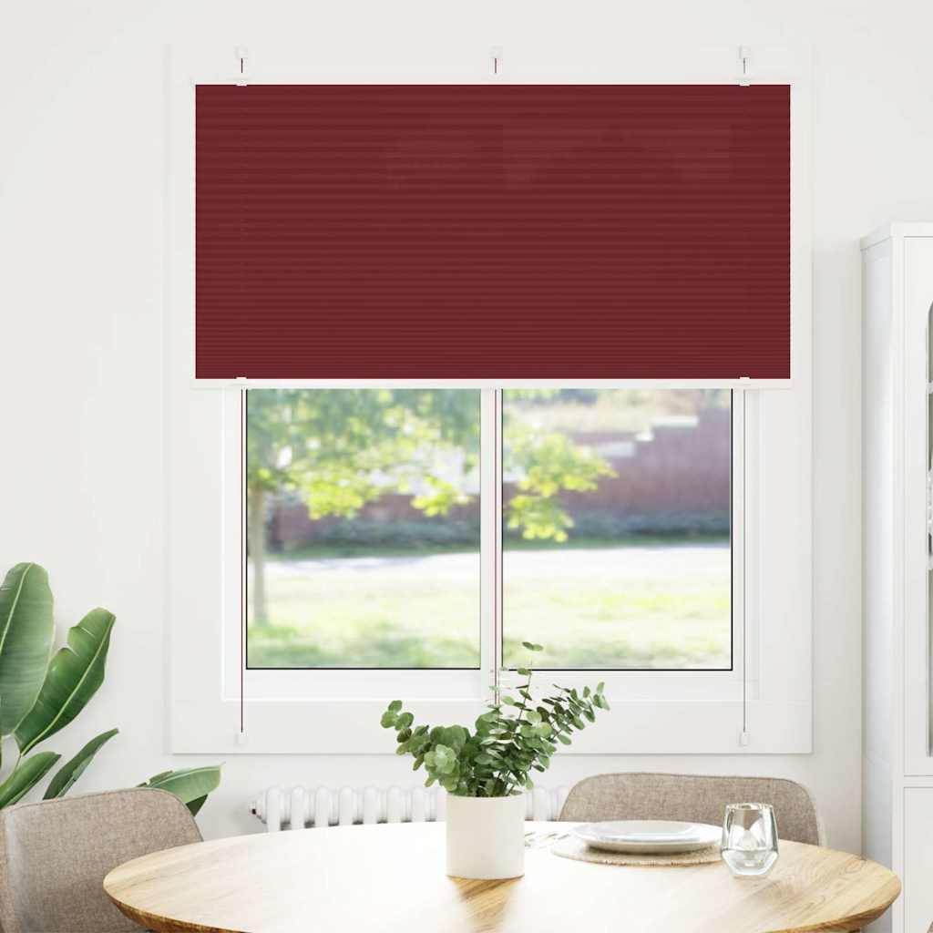 Plisirana roleta Bordeaux crvena 120x100 cm Širina tkanine