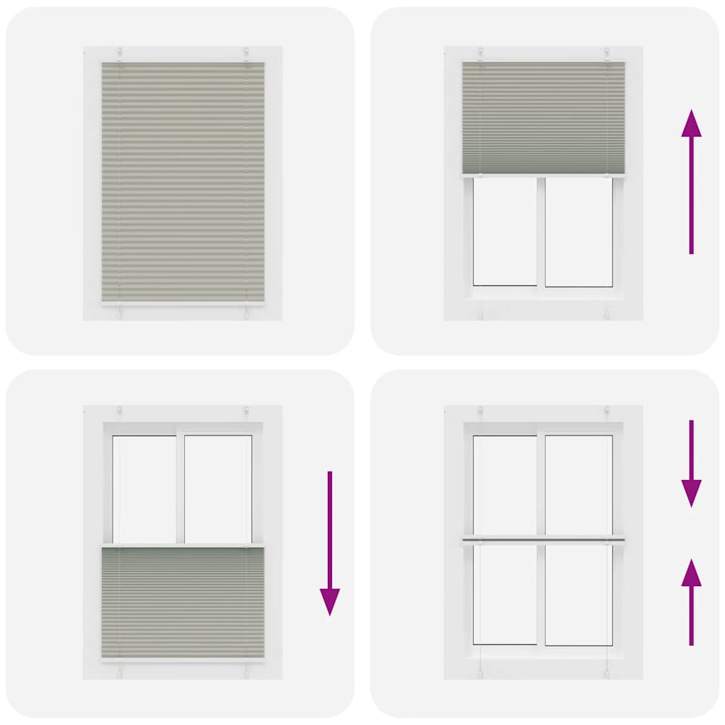 Plisirana roleta svijetlosiva 95x150 cm širina tkanine 94,4 cm
