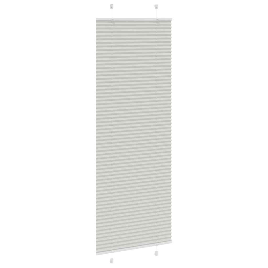 Plisirana roleta svijetlosiva 75x200 cm širina tkanine 74,4 cm