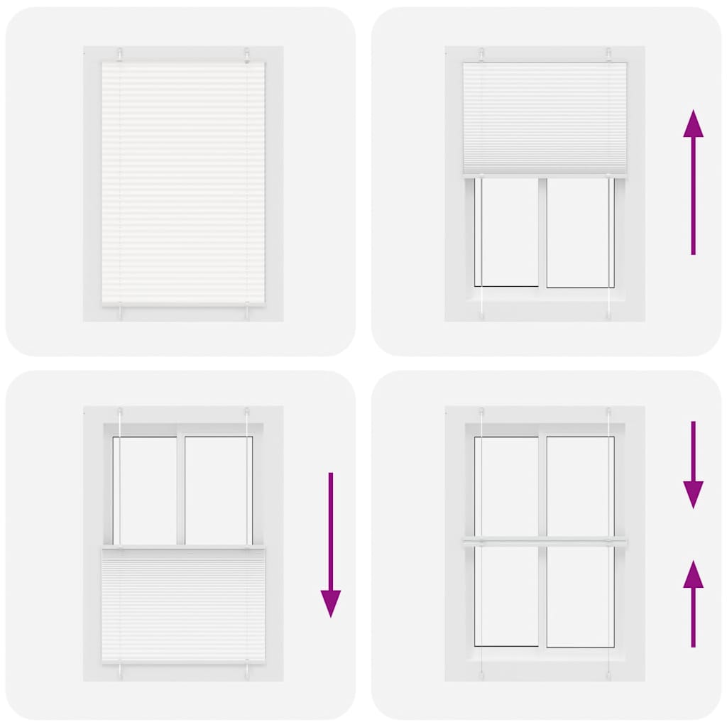 Plisirana roleta bijela 85x100 cm širina tkanine 84,4 cm