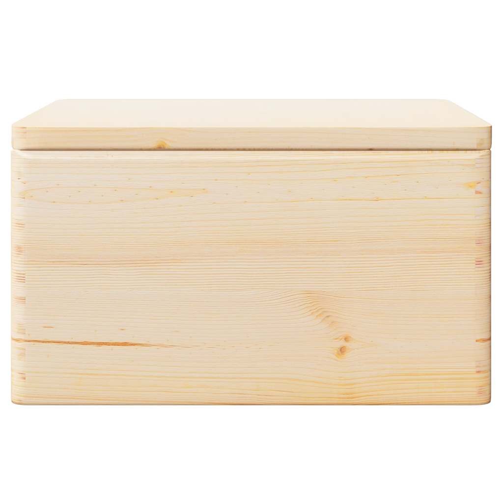 Drvena kutija s poklopcem i ručkama 40x30x23 cm puno drvo bor