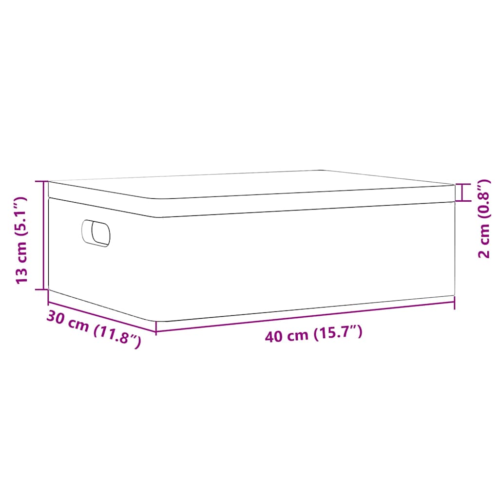 Drvena kutija poklopcem ručkama crna 40x30x13 cm puno drvo bor