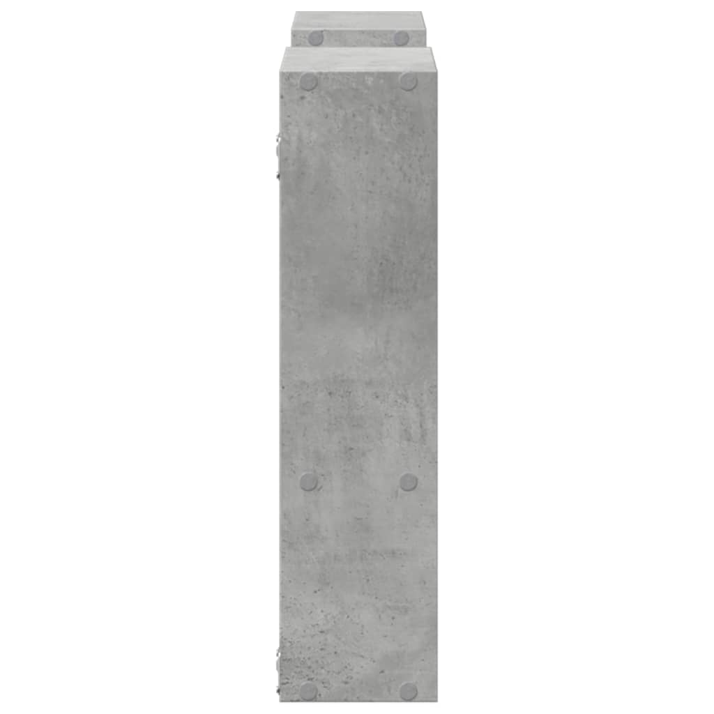 Zidna polica siva boja betona 99x15x60 cm konstruirano drvo