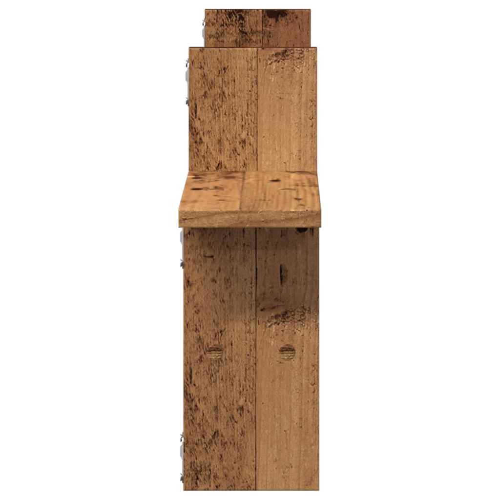 Zidne police 2 kom boja staro drvo 38x12x38cm konstruirano drvo