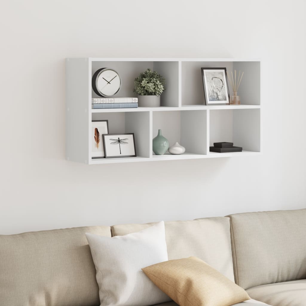 Zidna polica bijela 100x25x50 cm od konstruiranog drva