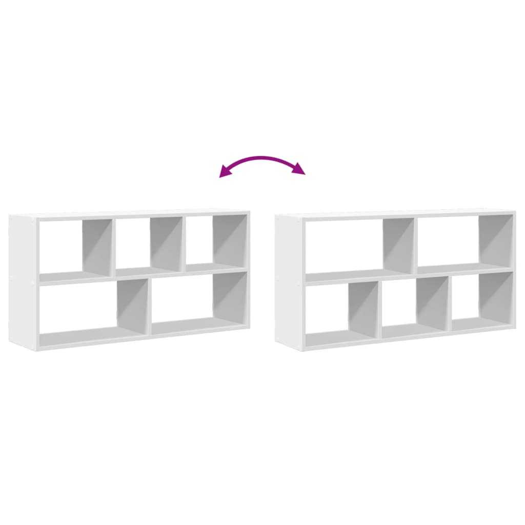 Zidna polica bijela 100x25x50 cm od konstruiranog drva