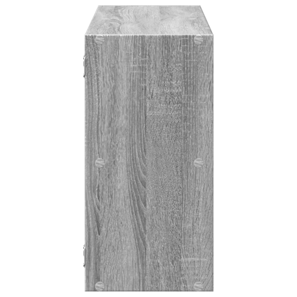 Zidna polica siva boja hrasta 100x25x50 cm konstruirano drvo