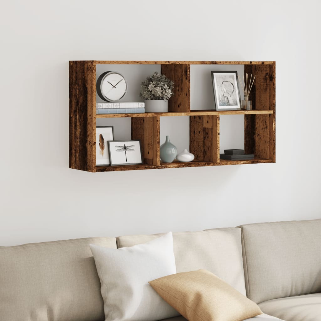 Zidna polica boja staro drvo 100x25x50 cm konstruirano drvo