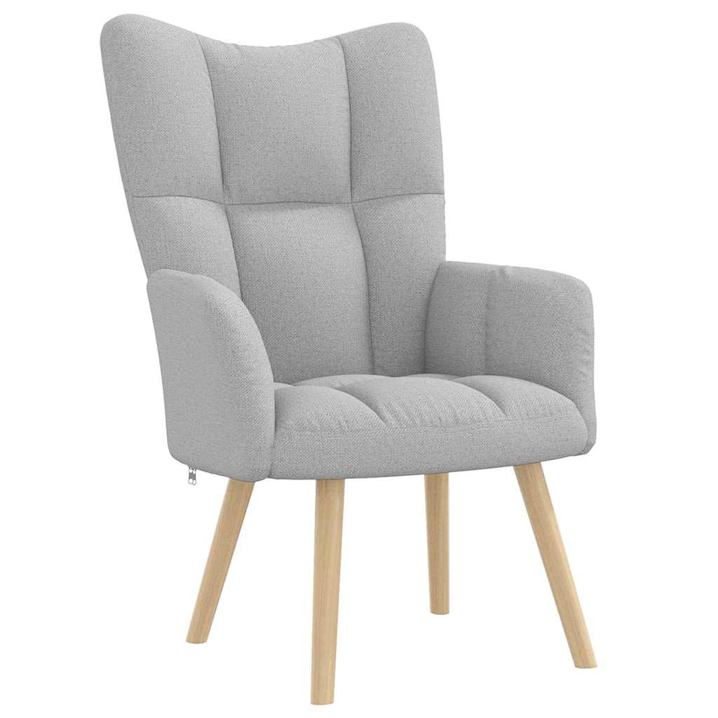 Stolica za opuštanje s tabureom za noge Cloud Grey tkanina