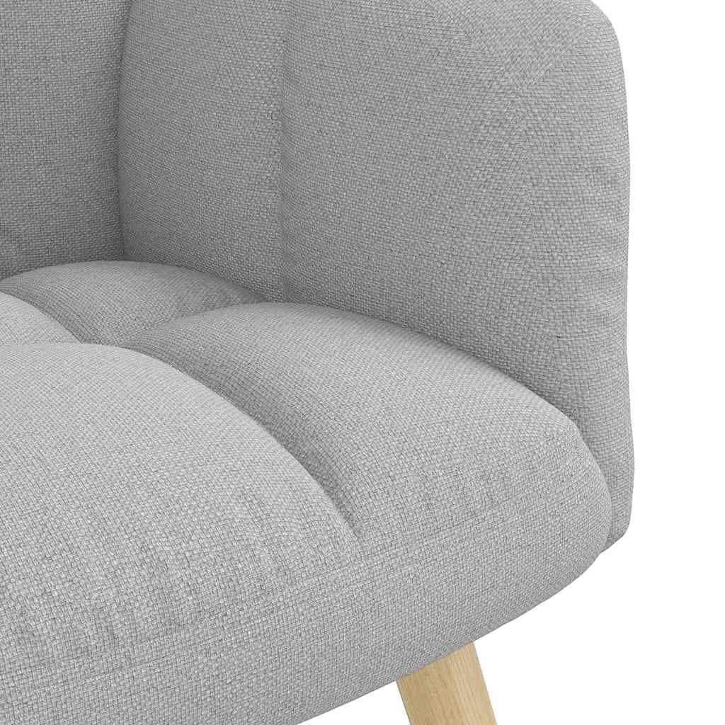 Stolica za opuštanje s tabureom za noge Cloud Grey tkanina