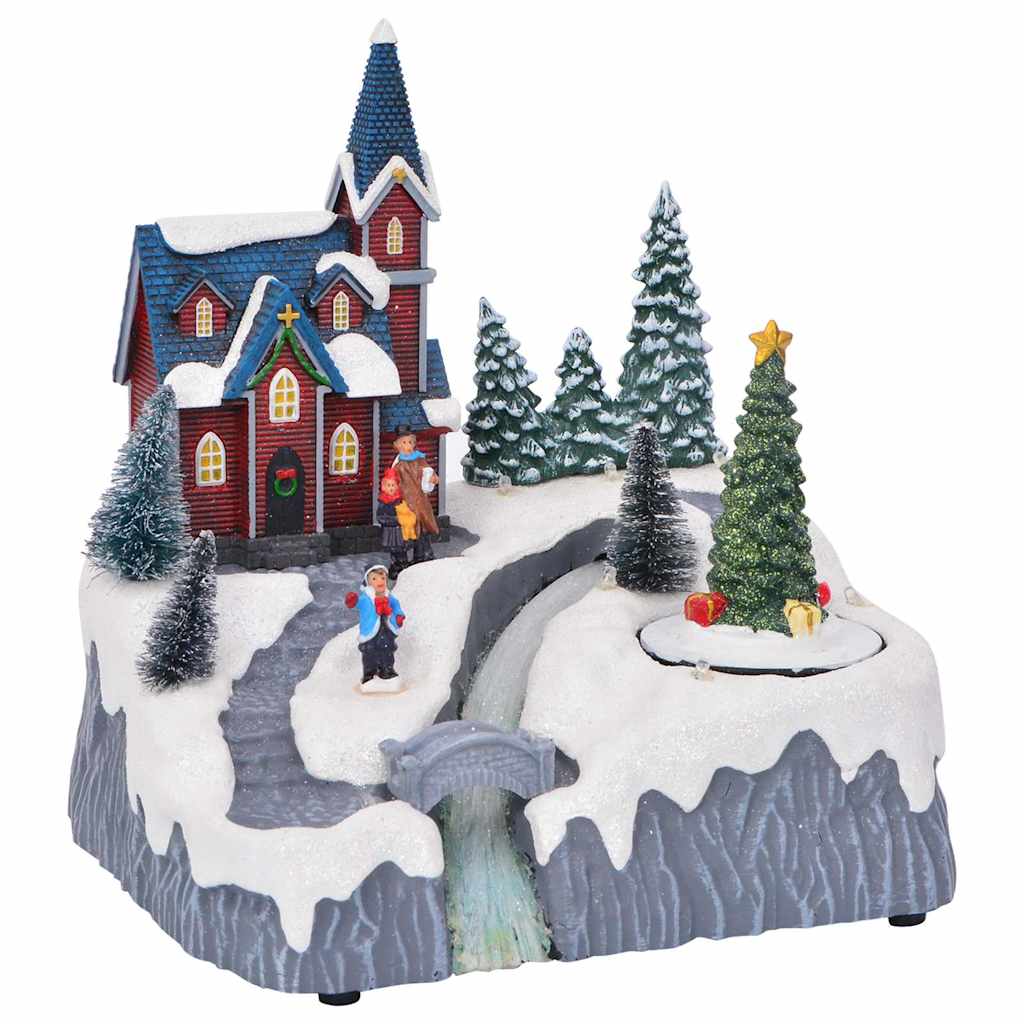 Dekoracija Božićnog Sela Šareni 20,5 x 17 x 21 cm Plastika
