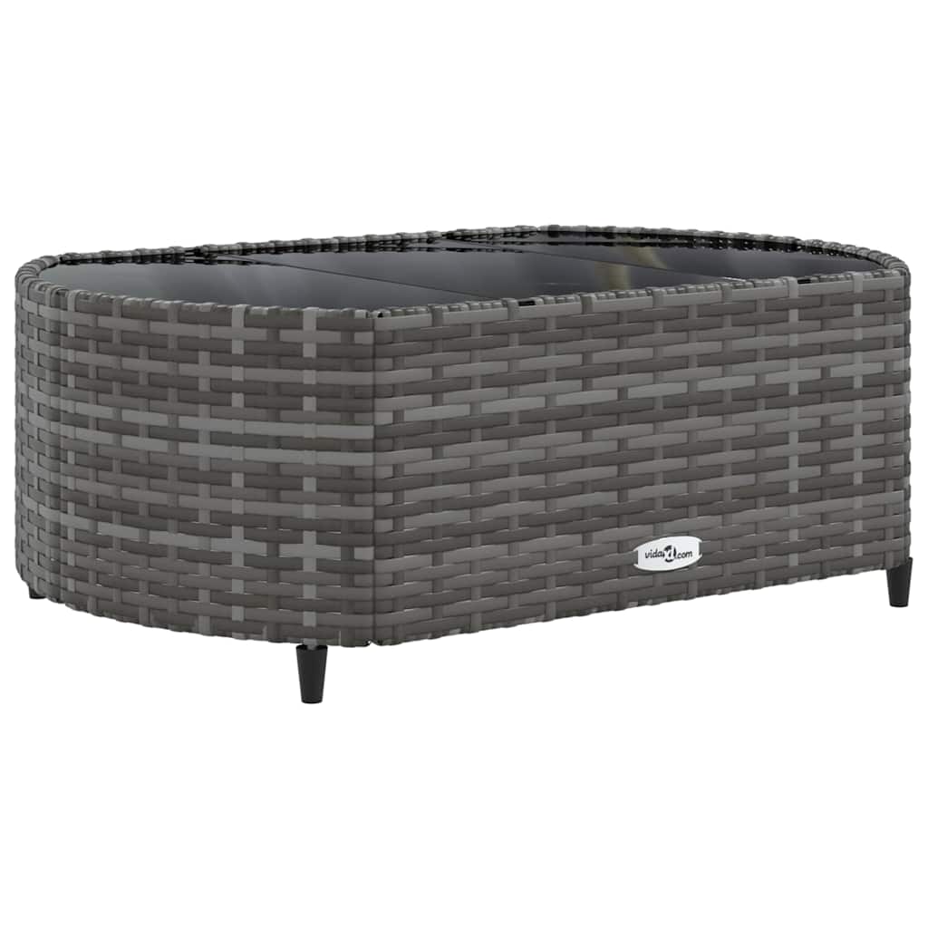 4-dijelni set vrtnih sofa od poliratana s jastucima sivi