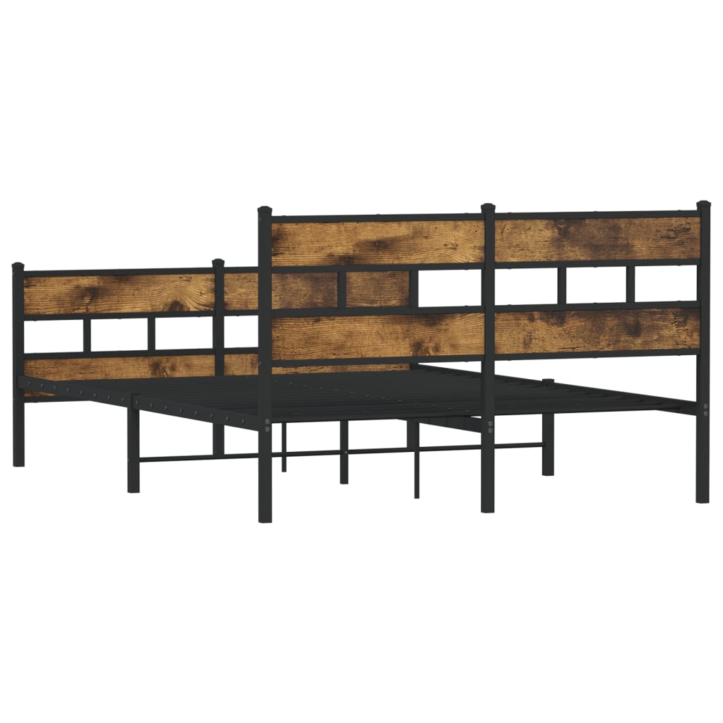 Metalni okvir kreveta bez madraca boja hrasta 160x200 cm