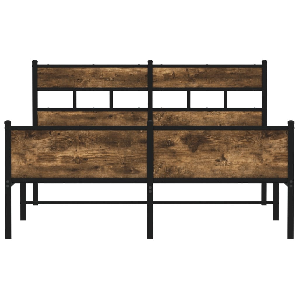 Metalni okvir kreveta bez madraca boja hrasta 160x200 cm