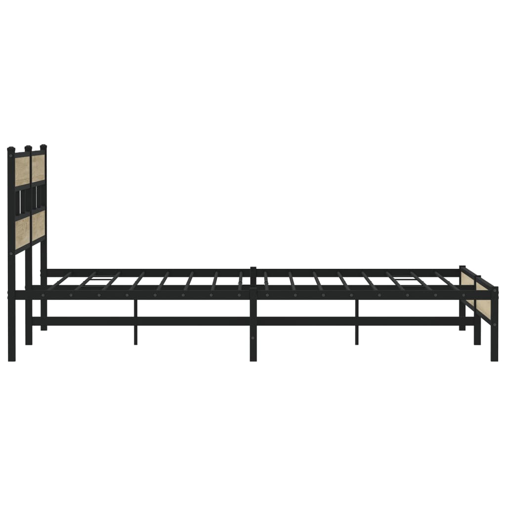 Metalni okvir kreveta bez madraca boja hrasta sonome 183x213 cm