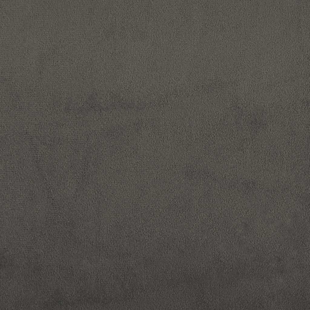 Madrac s oprugama srednje tvrdoće tamnosivi 90x220x20 cm baršunasti