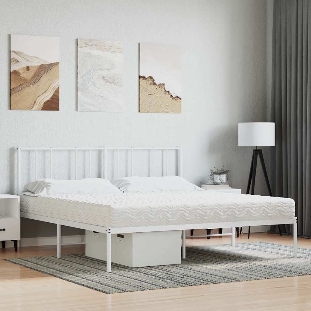 Madrac od pjene bijeli 200x210 cm tvrdoća H2 H3