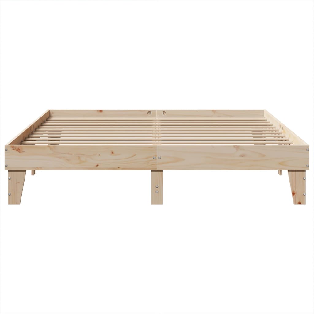 Okvir kreveta bez madraca 200 x 200 cm od masivne borovine