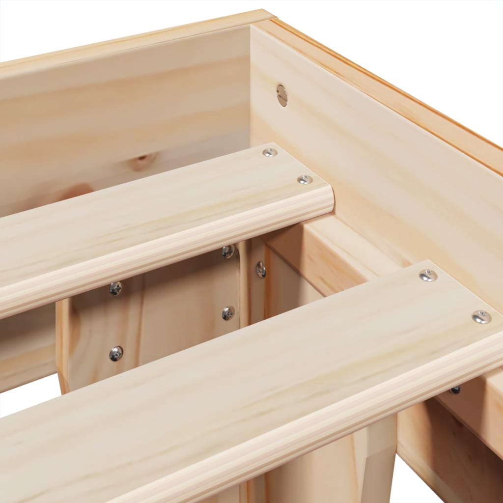 Okvir kreveta bez madraca 150 x 200 cm od masivne borovine