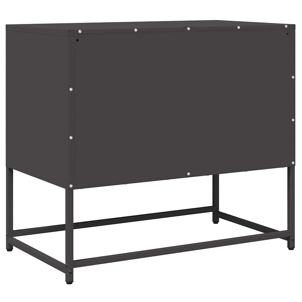 TV ormarić crni 68x39x60,5 cm hladno valjani čelik