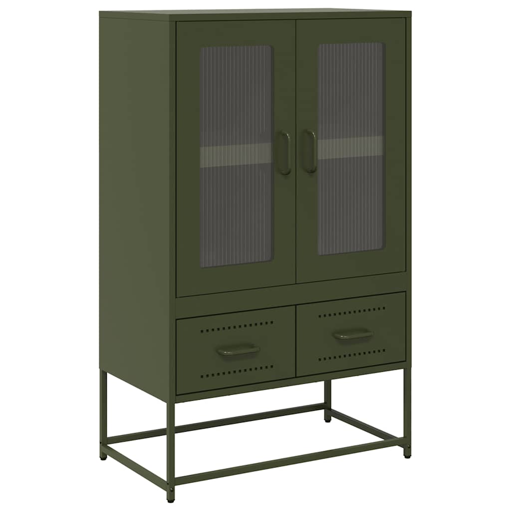 Visoka komoda maslinastozeleni 67 x 39 x 111,5 cm od čelika