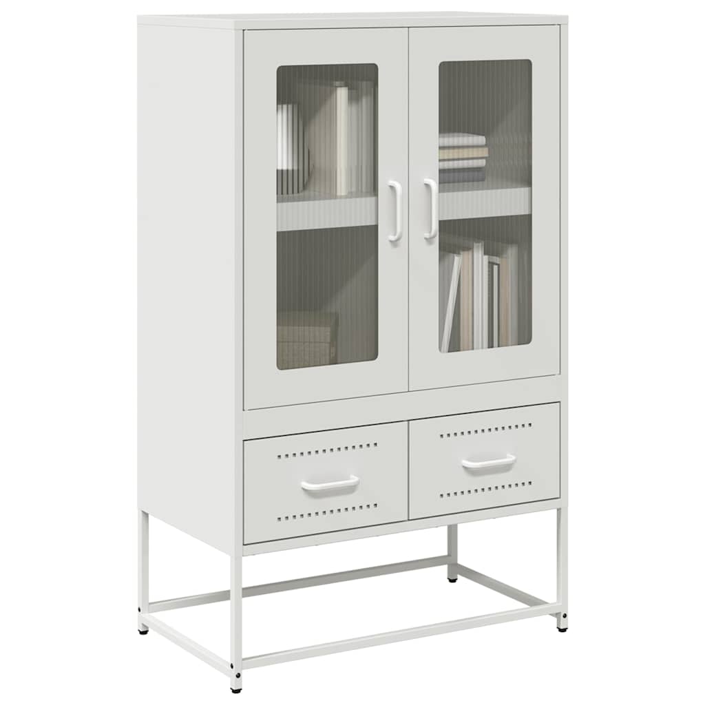 Visoka komoda bijela 68x39x111,5 cm od čelika