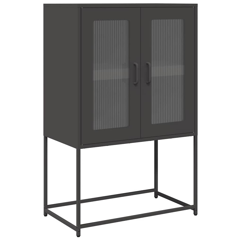 Visoka ploča crna 68x39x107 cm čelik
