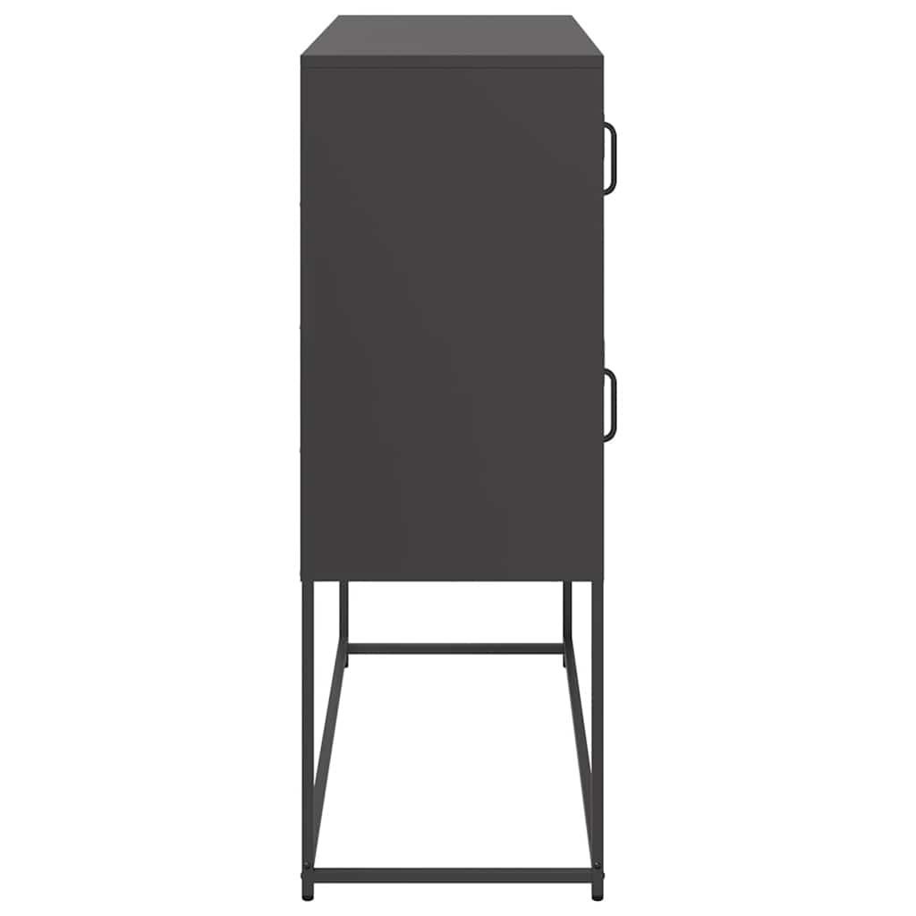 Komoda crna 100,5 x 39 x 107 cm od hladno valjanog čelika