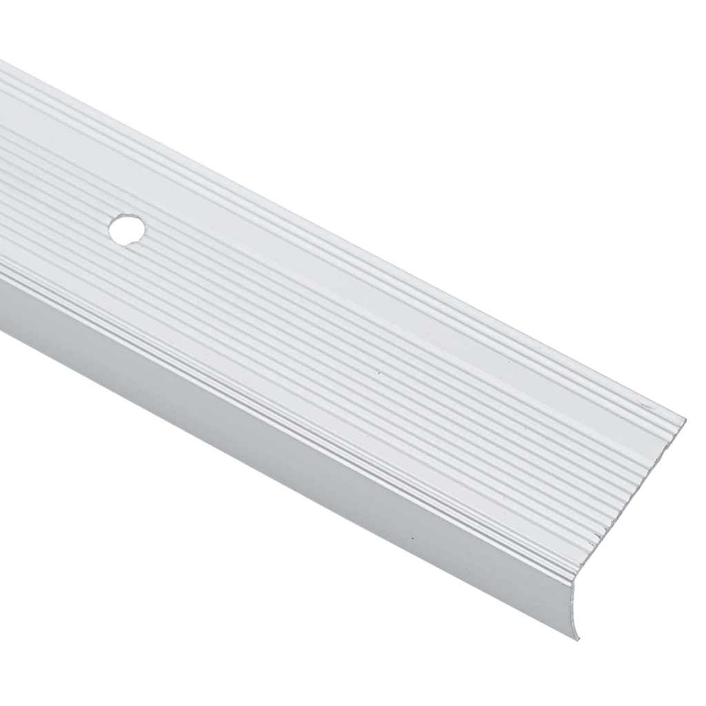 Profili za rubove stepenica 30 pcs Srebrno 67 x 3 x 2 cm