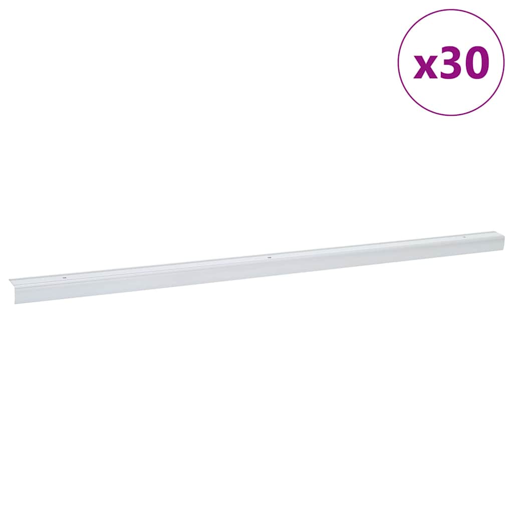 Profili za rubove stepenica 30 pcs Srebrno 67 x 3 x 2 cm