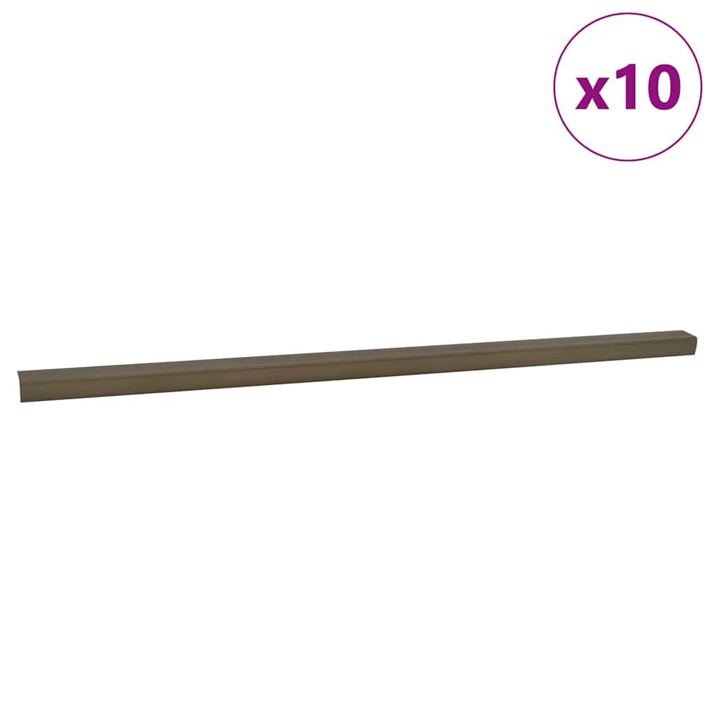Profili za rubove stepenica 10 pcs Smeđa 67 x 3.5 x 3 cm
