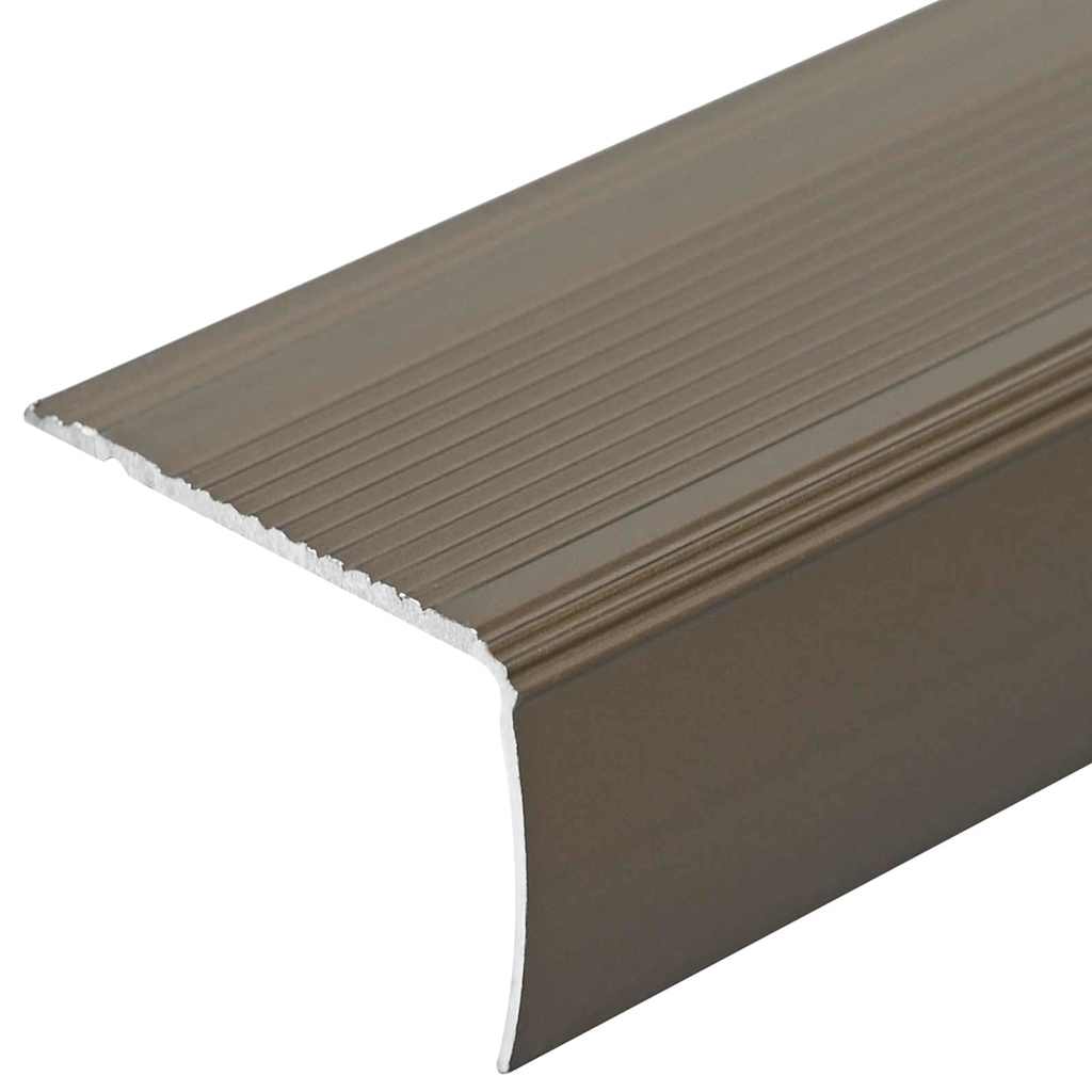 Profili za rubove stepenica 30 pcs Smeđa 67 x 3.5 x 3 cm