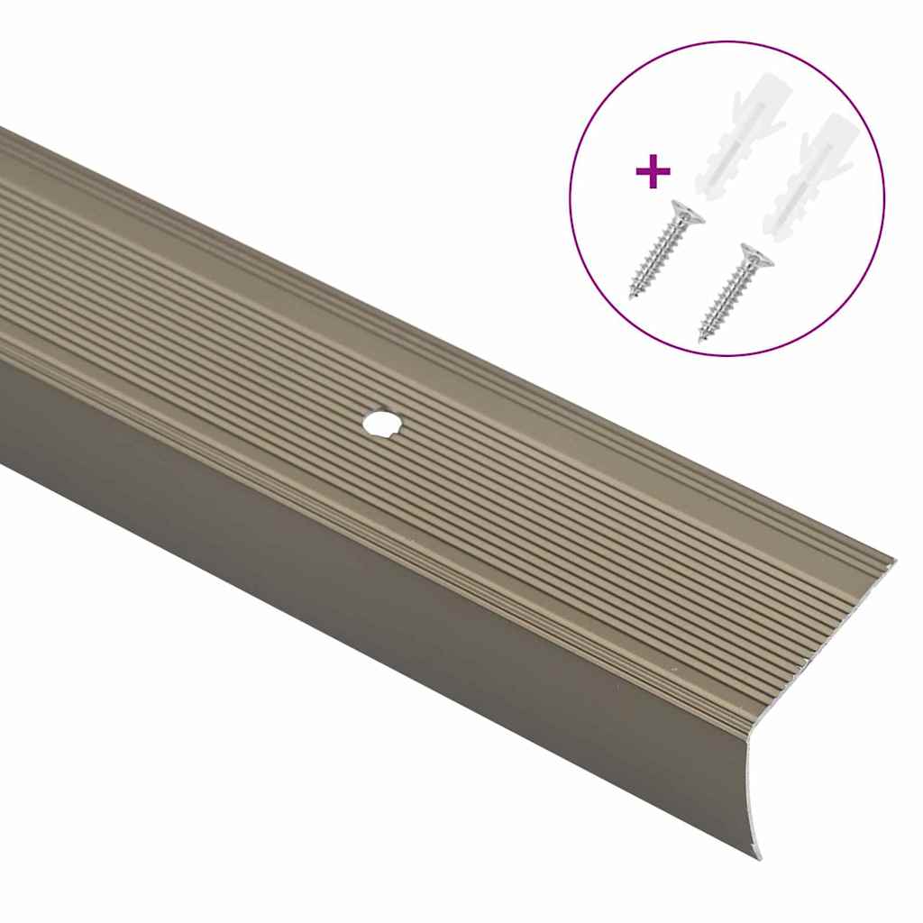 Profili za rubove stepenica 10 pcs Šampanjca 67 x 3.5 x 3 cm