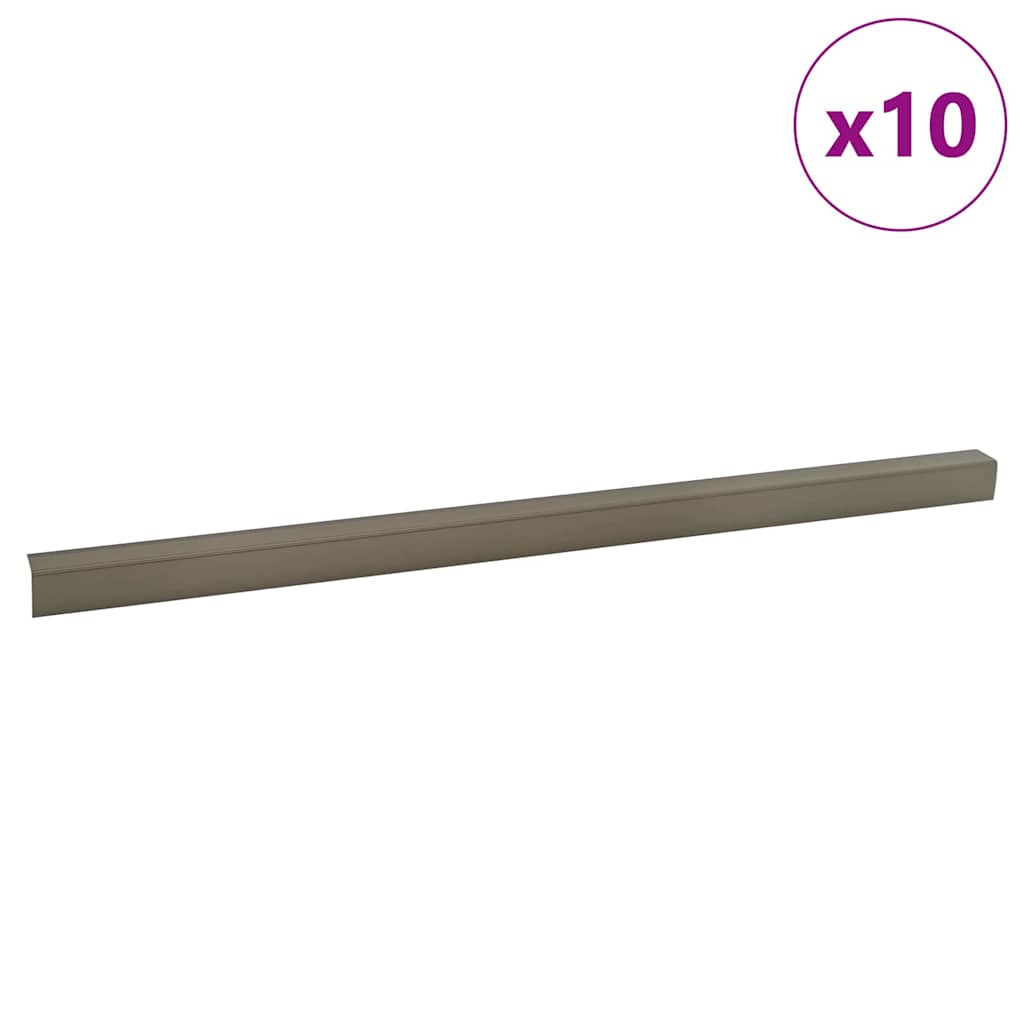 Profili za rubove stepenica 10 pcs Šampanjca 67 x 3 x 2 cm