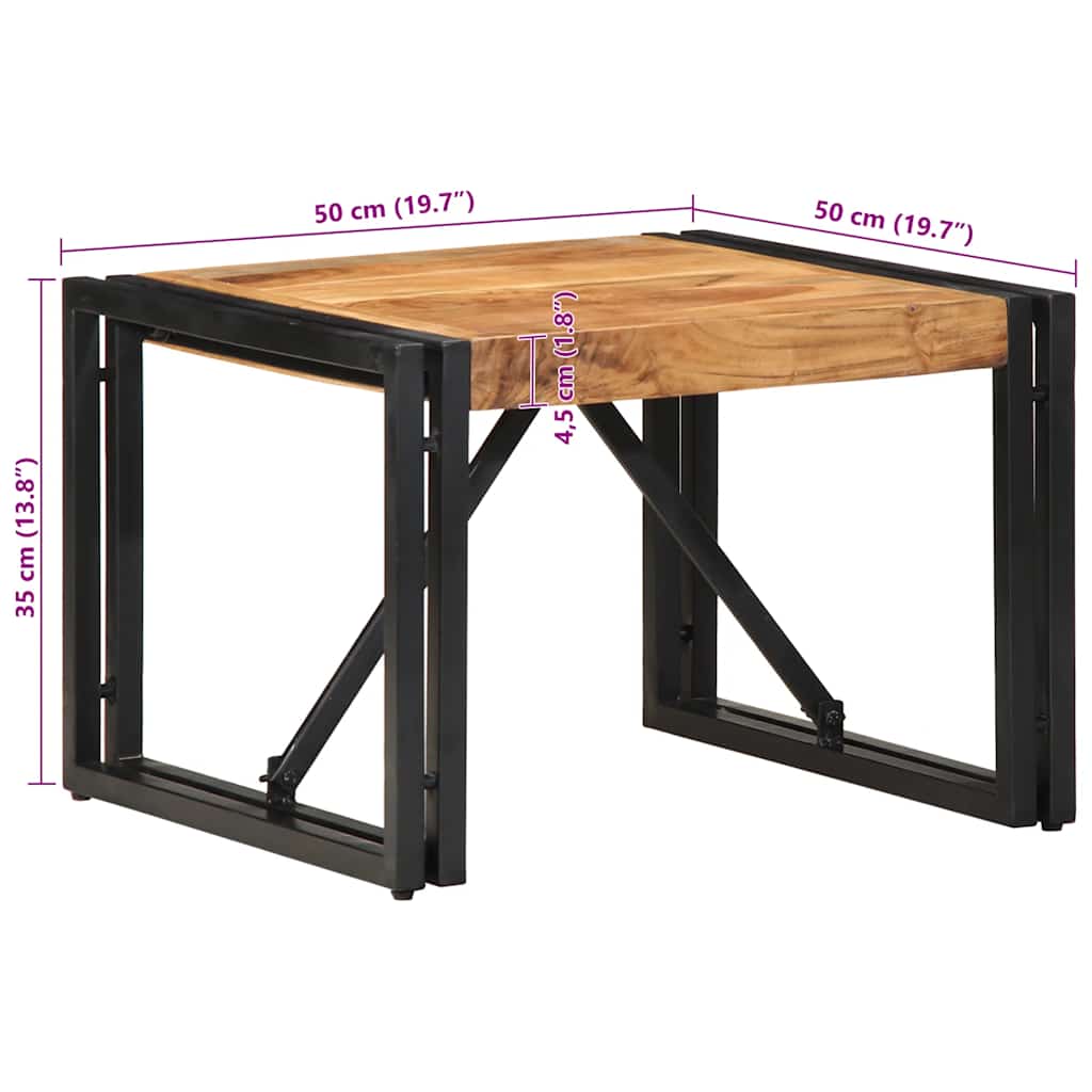 Stolić za kavu 50x50x35 cm od masivnog bagremovog drva
