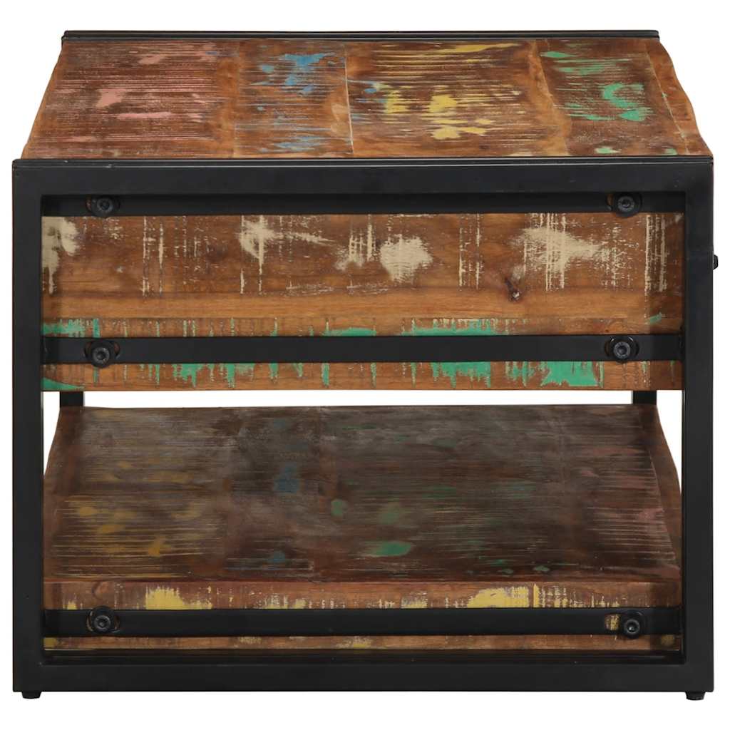 Višebojni stolić za kavu 90x50x38 cm puno drvo obrađeno