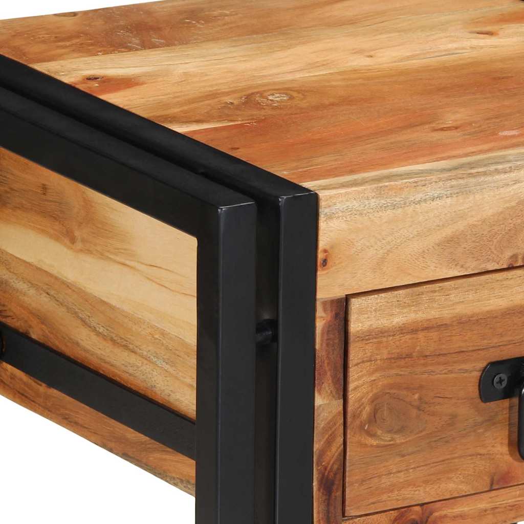 Noćni ormar 2 pcs Smeđa 40 x 35 x 50 cm Čvrsto drvo akacije