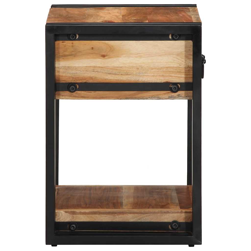 Noćni ormar 2 pcs Smeđa 40 x 35 x 50 cm Čvrsto drvo akacije