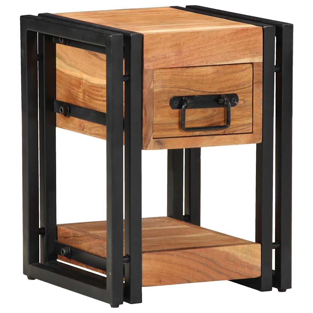 Noćni ormar 2 pcs Smeđa 30 x 30 x 40 cm Čvrsto drvo akacije