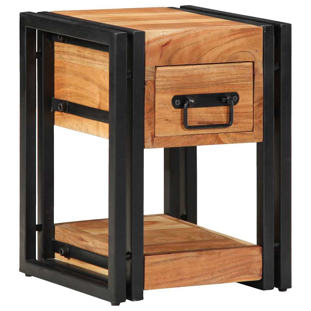 Noćni ormar 2 pcs Smeđa 30 x 30 x 40 cm Čvrsto drvo akacije