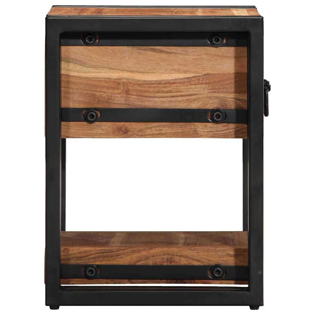 Noćni ormar 2 pcs Smeđa 30 x 30 x 40 cm Čvrsto drvo akacije