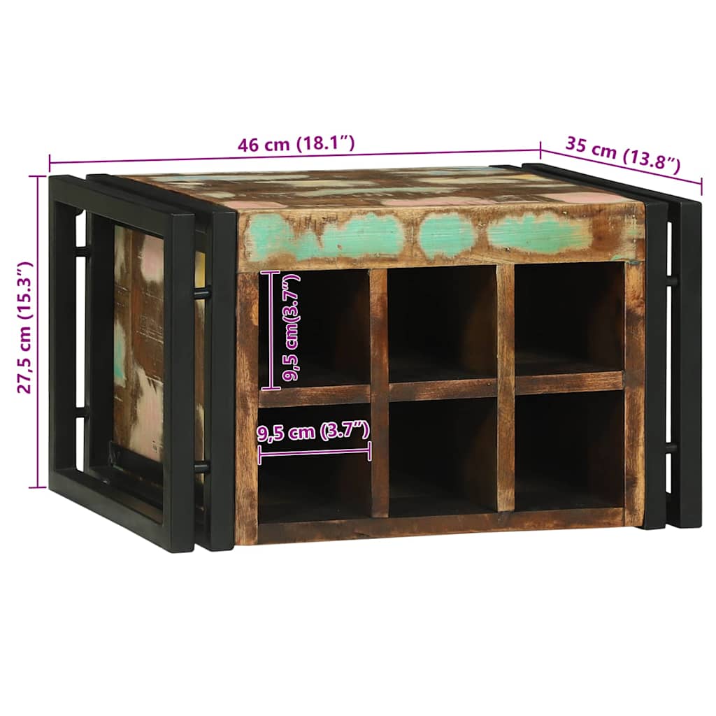 Stalak za vino 2 pcs 46 x 35 x 27,5 cm Čvrsto drvo iz reciklaže
