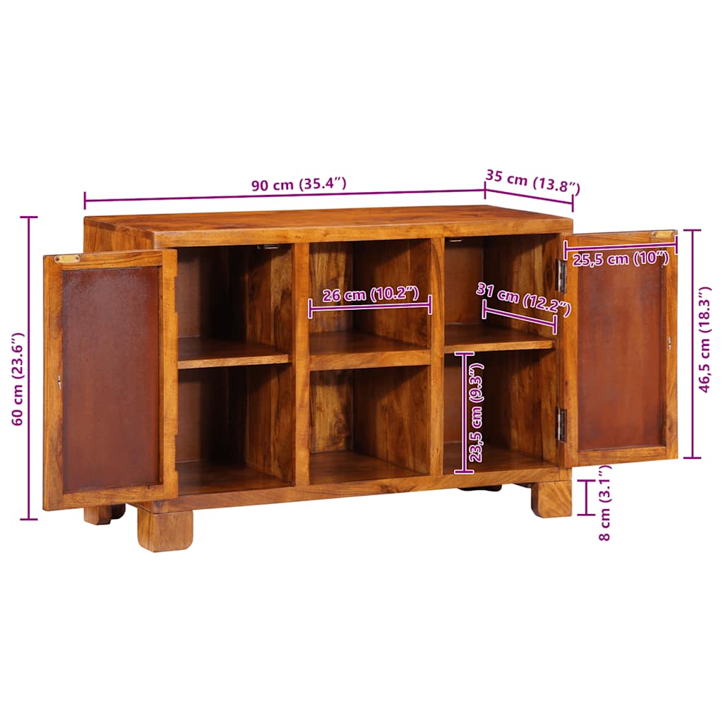 Komoda Višebojna 90x35x60 puno drvo bagrem