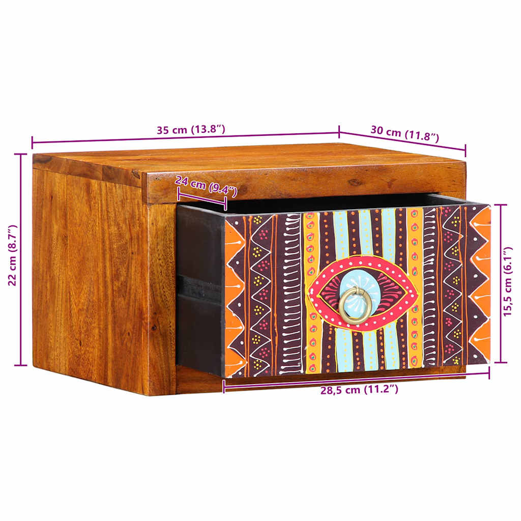 Noćni ormar s ladicama 2 pcs Smeđa 35 x 30 x 22 cm