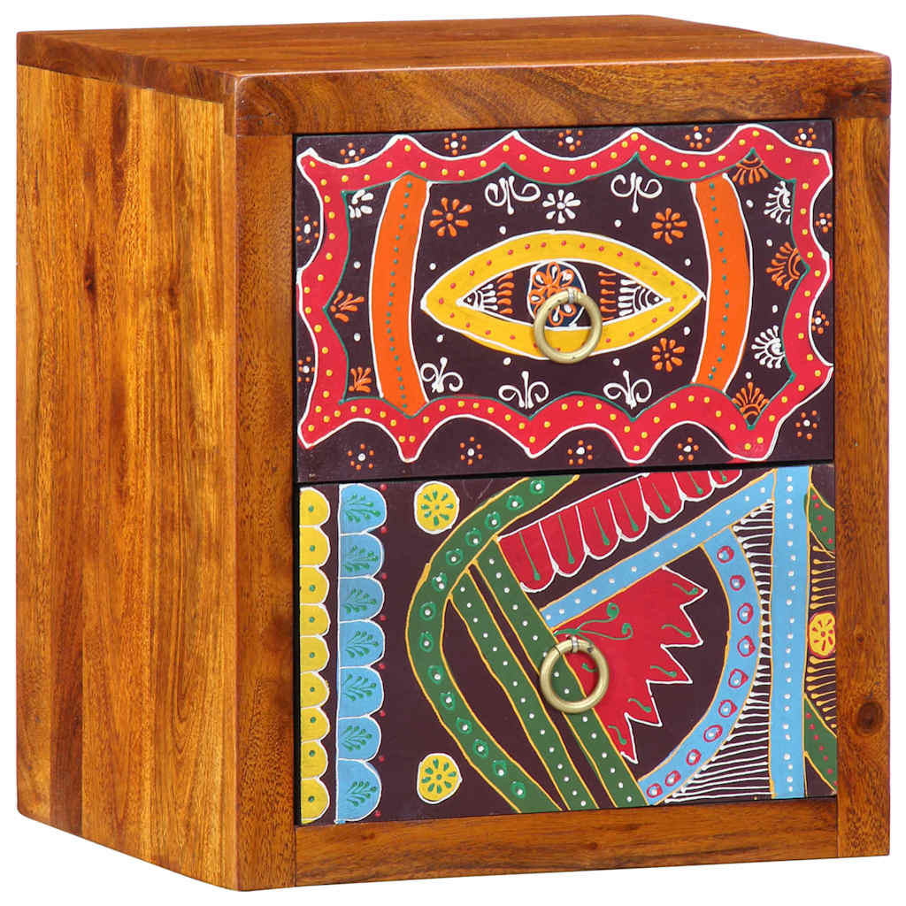 Noćni ormar Smeđa 35 x 30 x 40 cm Čvrsto drvo akacije