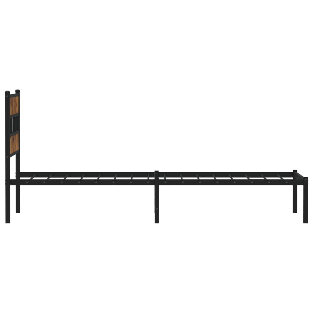 Metalni okvir kreveta bez madraca boja hrasta 80x200 cm