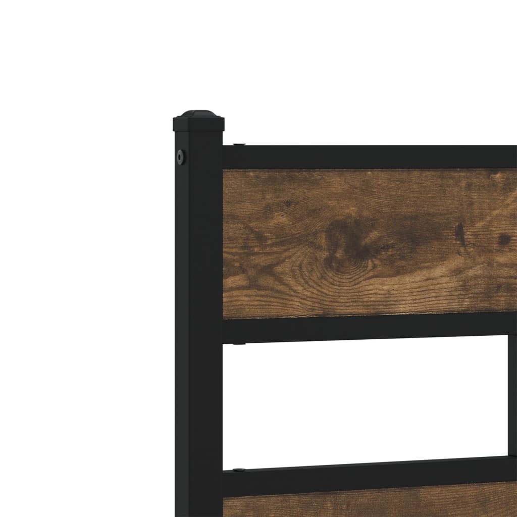Metalni okvir kreveta bez madraca boja hrasta 183x213 cm