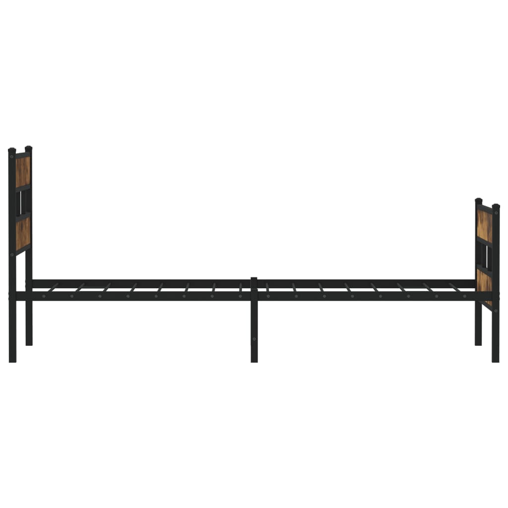 Metalni okvir kreveta bez madraca boja hrasta 80x200 cm