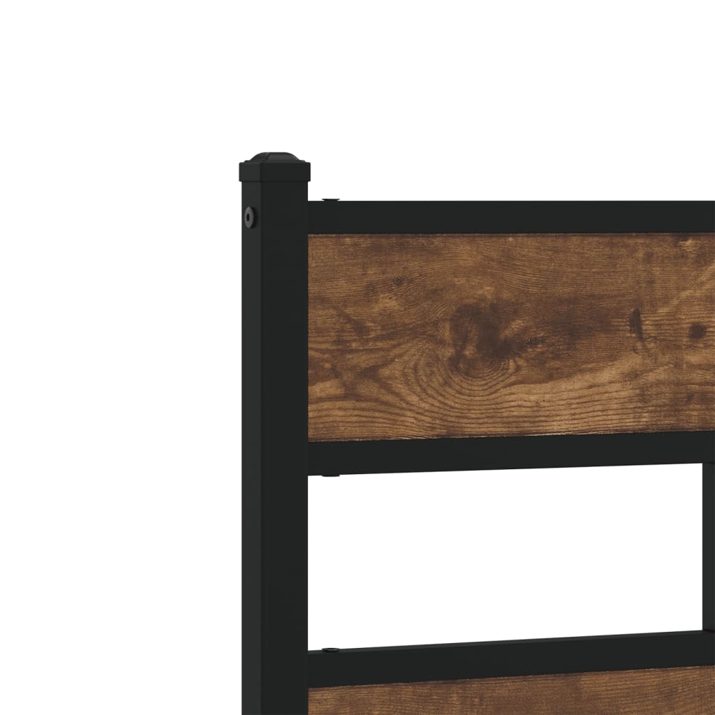 Metalni okvir kreveta bez madraca boja hrasta 80x200 cm